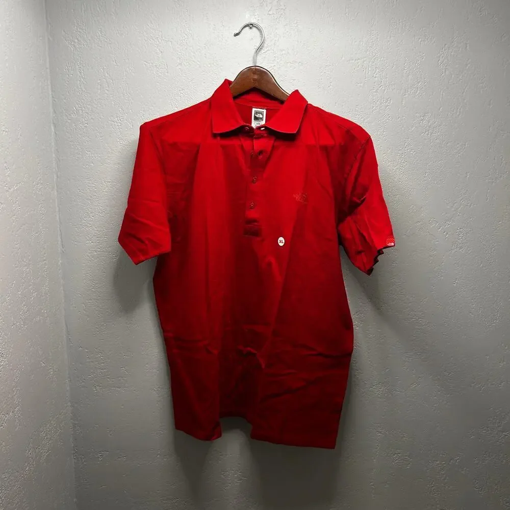 North Face Men's XL NWT Red Clay Short Sleeve Polo Shirt